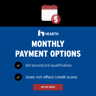 Hearth: monthly payment options, 60-second pre-qualification, does not affect credit score